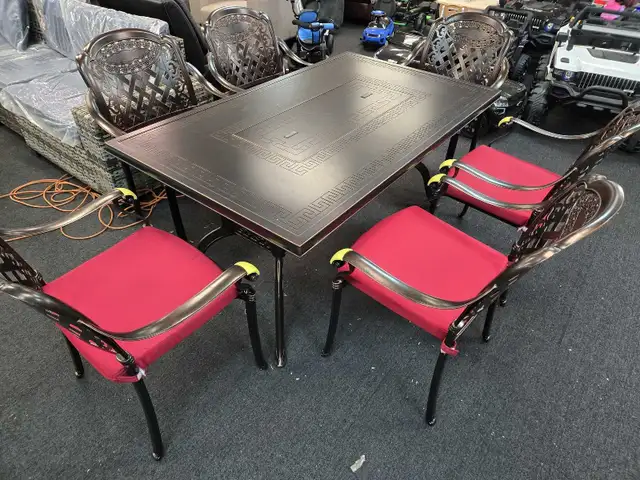 7-Piece Cast Aluminum Patio Set in Patio & Garden Furniture in Markham / York Region - Image 2