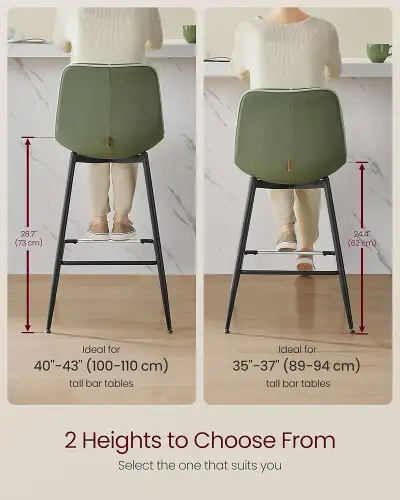Bar Stool with Back, Ergonomic Backrest, Syntheti, View more