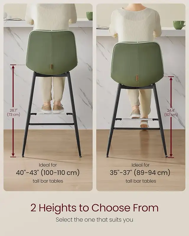 Bar Stool with Back, Ergonomic Backrest, Syntheti in Chairs & Recliners in Markham / York Region - Image 2
