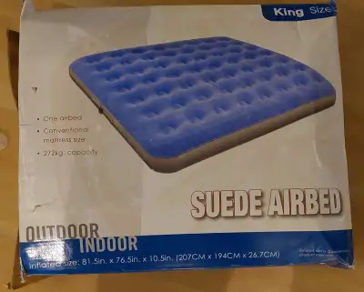 King  Size Suede Air Bed - Indoor and Outdoor, View more