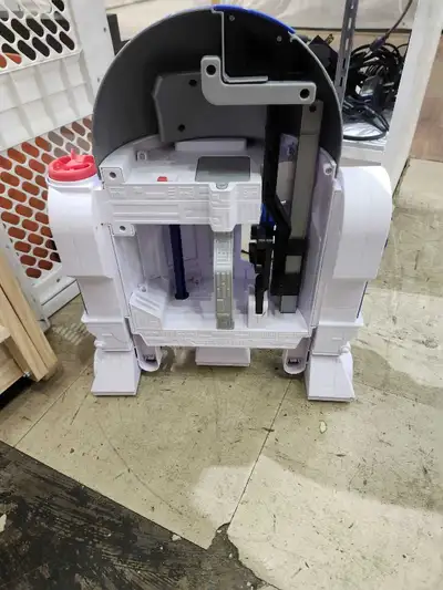 This is a used Hasbro Star Wars R2-D2 interactive astromech droid robot, standing at 15 inches tall....