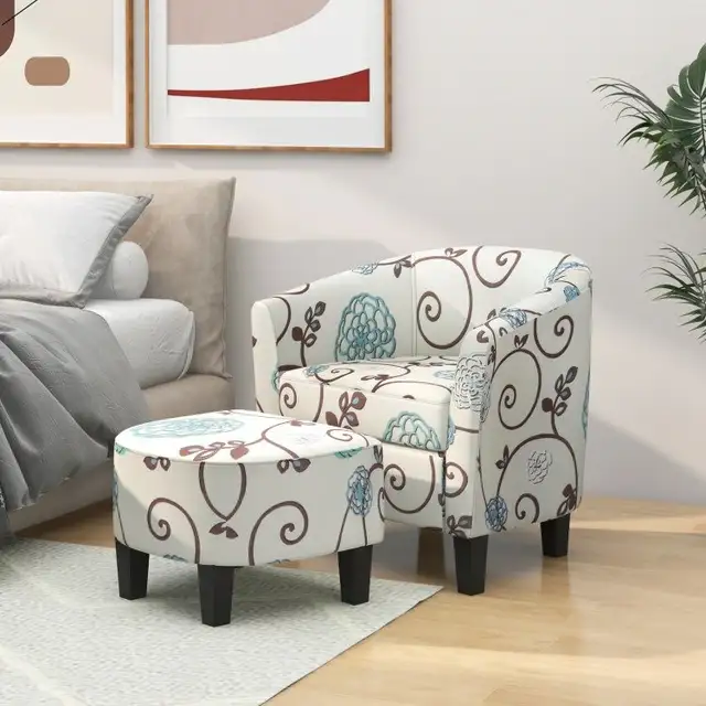 Modern Accent Chair with Ottoman in Chairs & Recliners in Cambridge - Image 3