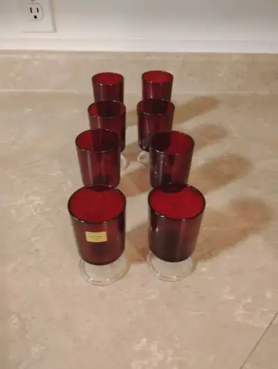 Ruby Red Stemmed Glasses, View more