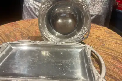 PUTER TRAY AND BOWL, View more