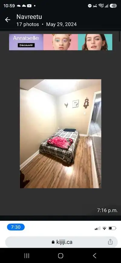 One bedroom available for rent near Airport and Sandalwood.