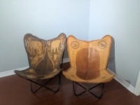 Buffalo Leather Butterfly Chairs