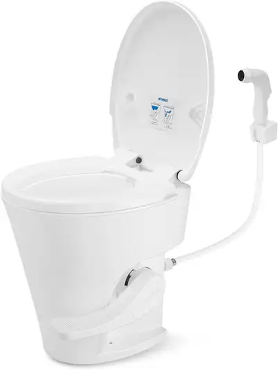 Kohree RV Toilet, 18.5” Residential Height, Soft Close Seat & Cover, Deeper Bowl & Longer Seat, Effi...