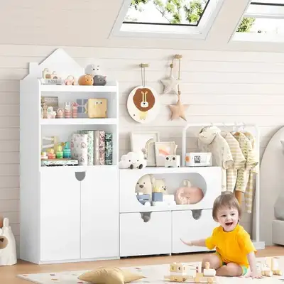 Brand New Elegant Kids Bookcases/Cabinets With 2-Drawer $169, View more