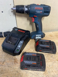 Bosch 18v 1/2" drill with 2 batteries and charger