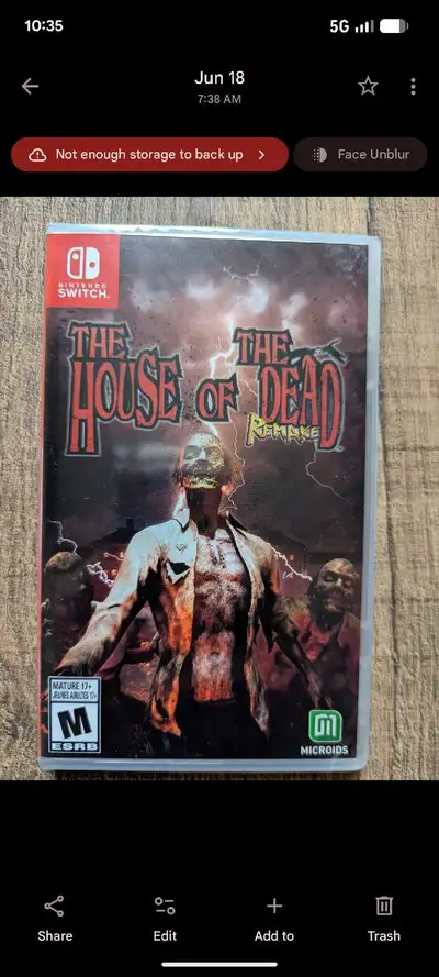Nintendo switch The House of the Dead Remake, View more