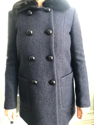 Zara manteau femme navy small neuf, View more