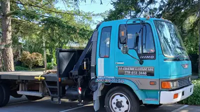 Flat Deck Crane Truck For Hire - 778 653 3446, View more