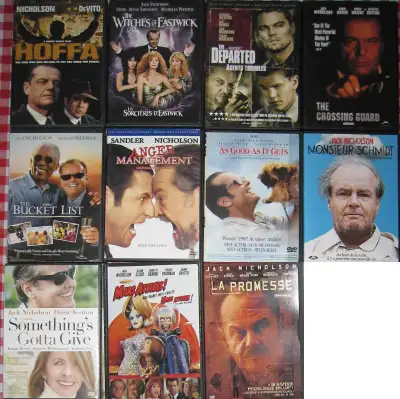 11 films Jack Nicholson # 01 1 - Hoffa 2 - Les Sorcières D'Eastwick 3 - Agents Troubles 4 - L'Obsess...