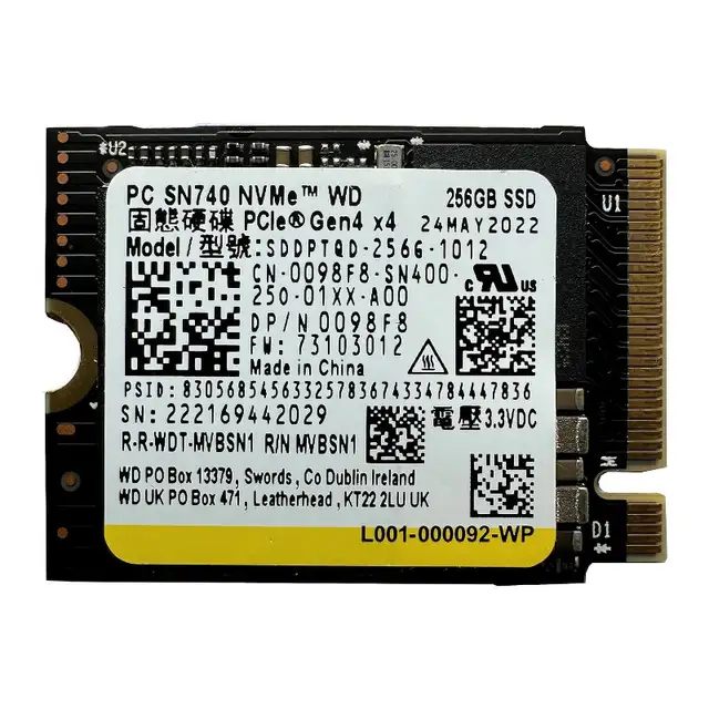 Western Digital 256GB SSD storage card (M.2 NVMe PCIe) in System Components in Ottawa - Image 2