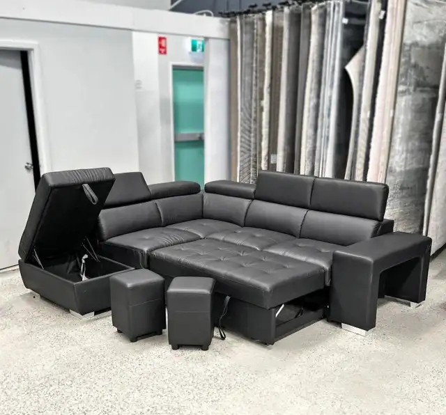 7 Seater Sectional leather Adjustable Sofa For Sale ( Free HD )  in Couches & Futons in Kingston - Image 2