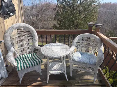 Wicker Outdoor Patio set Chairs and Table, View more