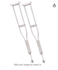 Crutches Walking Crutches in Gray