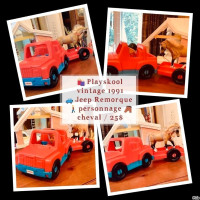 Playskool Vintage Jeep et ses accessoires Rare 25$