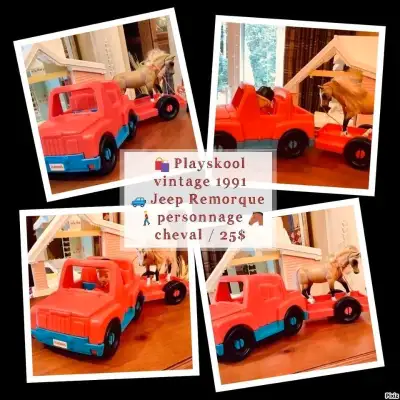 Playskool Vintage Jeep et ses accessoires Rare 25$, View more