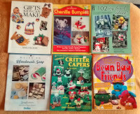 *6 Craft books/pamphlets (soap making, beanies, & more)-Sew yo