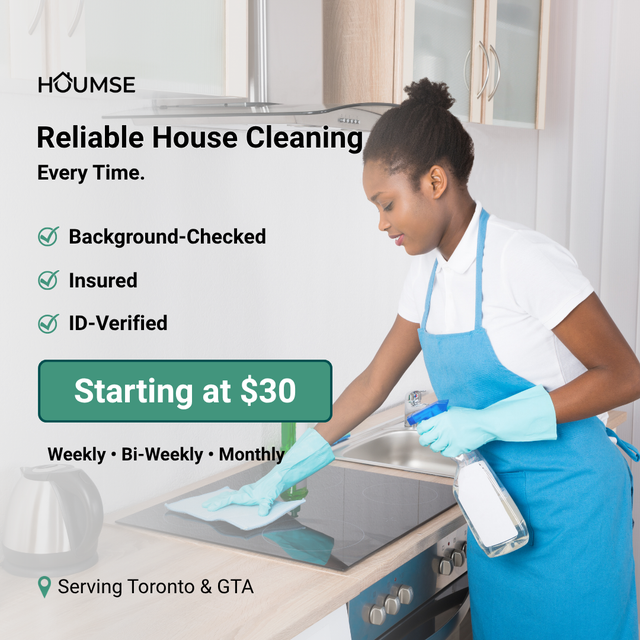 Insured Home Cleaning Toronto & GTA | From $30/hr
