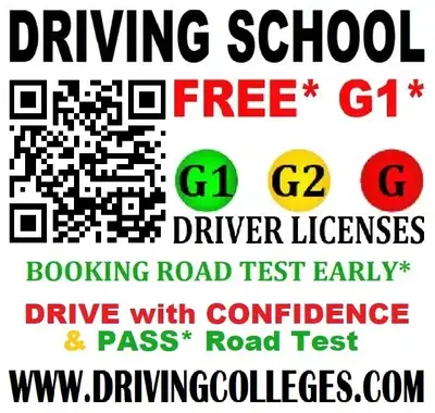 Strathroy l & area BOOK ROAD TEST EARLY* FREE* G1 up to 25% OFF WWW.DRIVINGCOLLEGES.COM DRIVE with C...