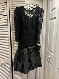 Black Lace Bodice Formal Dress - Worn Once