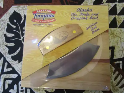 Inuit Ulu Knife and Chopping Block, View more