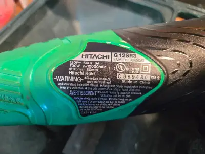 Grinder 4 1/2" Hitachi - $50, View more