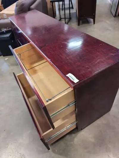 SOLID WOOD CHERRY FINISH 4 DRAWER CABINET. LATERAL FILE CABINET, View more