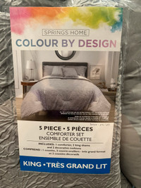 NEW King 5 piece comforter set