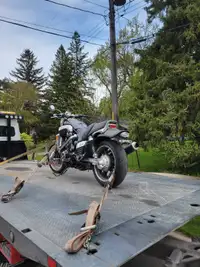 .MOTORCYCLE FLATBED TOWING 