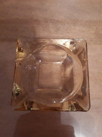Vintage Amber Glass Ashtray