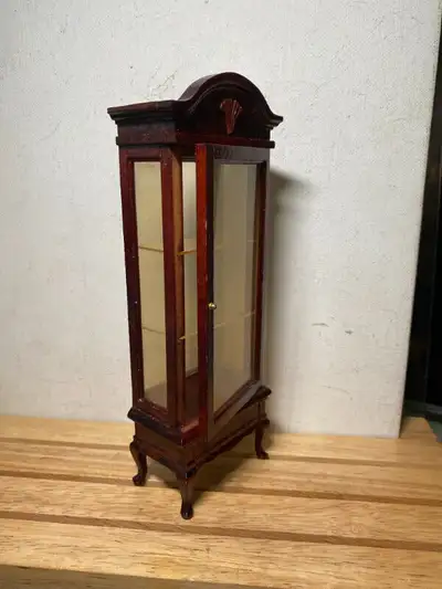 Miniature Wooden Display Cabinet Doll House Furniture VINTAGE, View more