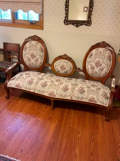 Hardwood Reproduction Victorian Sofa Set, View more