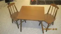 Vintage Children's Table with 2 Chairs