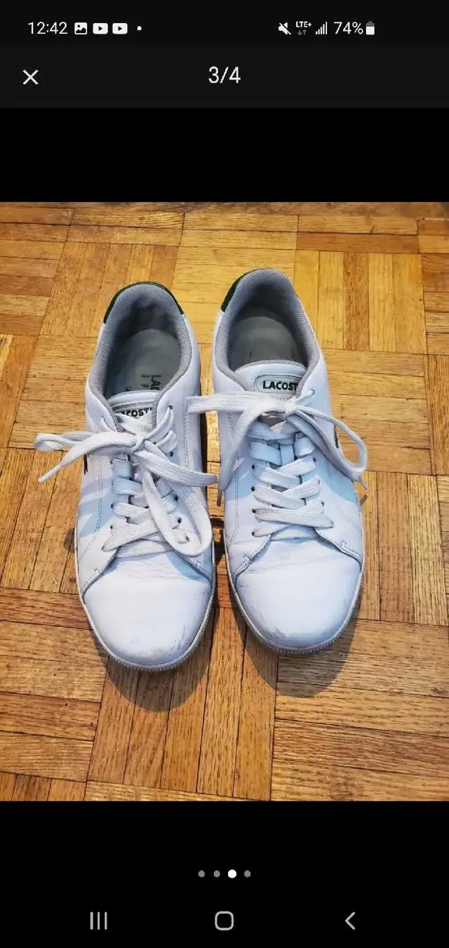 Men's Lacoste  Leather Shoes Size 9 in Men's Shoes in Mississauga / Peel Region - Image 3