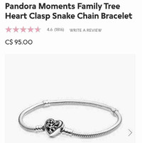 Pandora heart clasp silver bracelet 