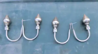 Silver Decorative Curtain Holdbacks Pair x2, View more