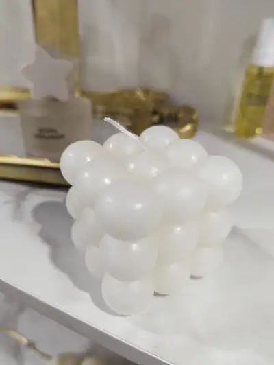 NEW Homemade Handmade Bubble Candles $6 French Vanilla scent, View more
