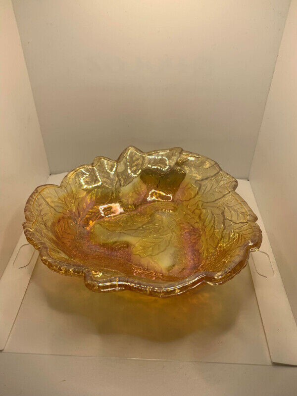 Vintage Amber Gold Carnival Glass in Arts & Collectibles in Fredericton
