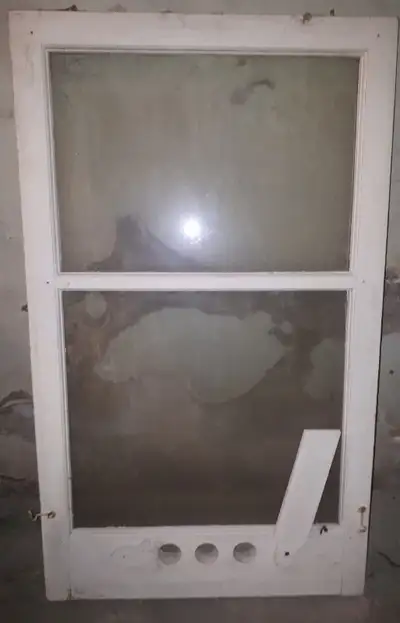 Vintage solid wood storm window, View more