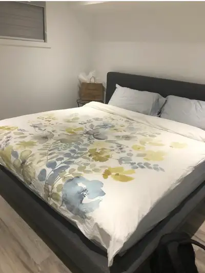 Gray king bed from Costco , View more