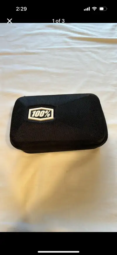 Case comes with a new clear lenses for off-road goggles etc!