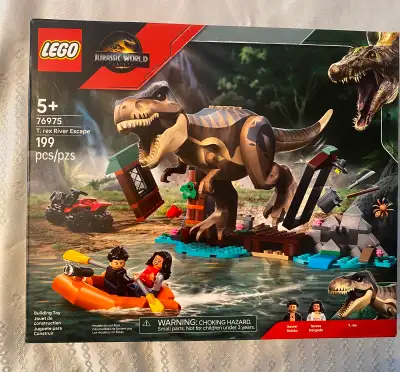 NEW Unopened T. Rex River Escape Lego #76975 for $40.