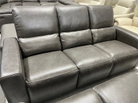 Power Reclining Leather Sofa - NEW