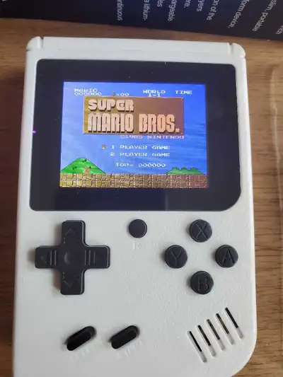 White Gameboy Custom Backlit Modded 400 games installed + TV, View more