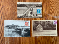 6 cartes postales ANCIENNES de FRANCE ,affranchies au recto.