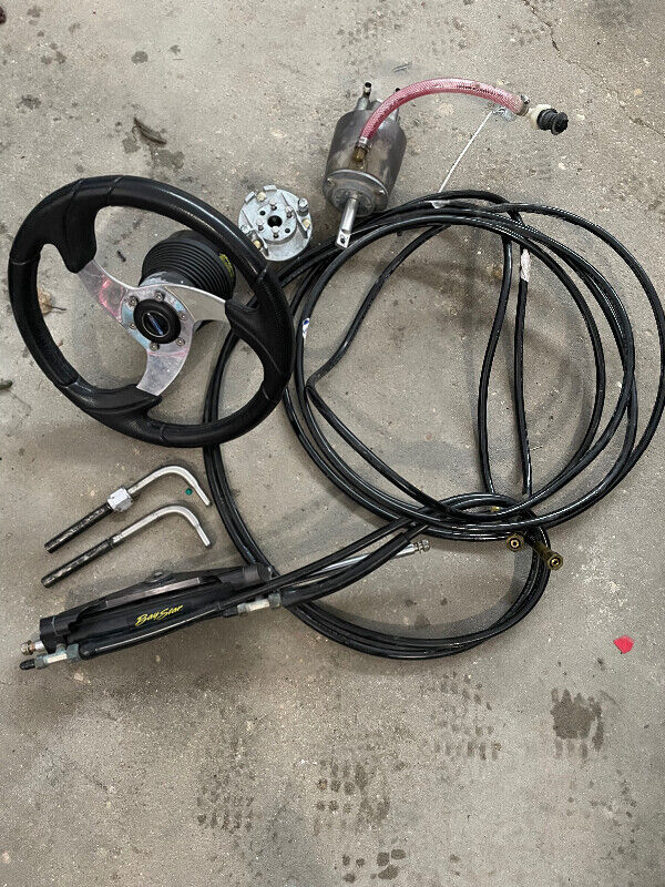 Bay Star Hydraulic Steering kit w/ upgraded tilt steering wheel Boat