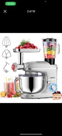 Stand Mixer, BABROUN 6 IN 1 Multifunctional Electric Kitchen Mix